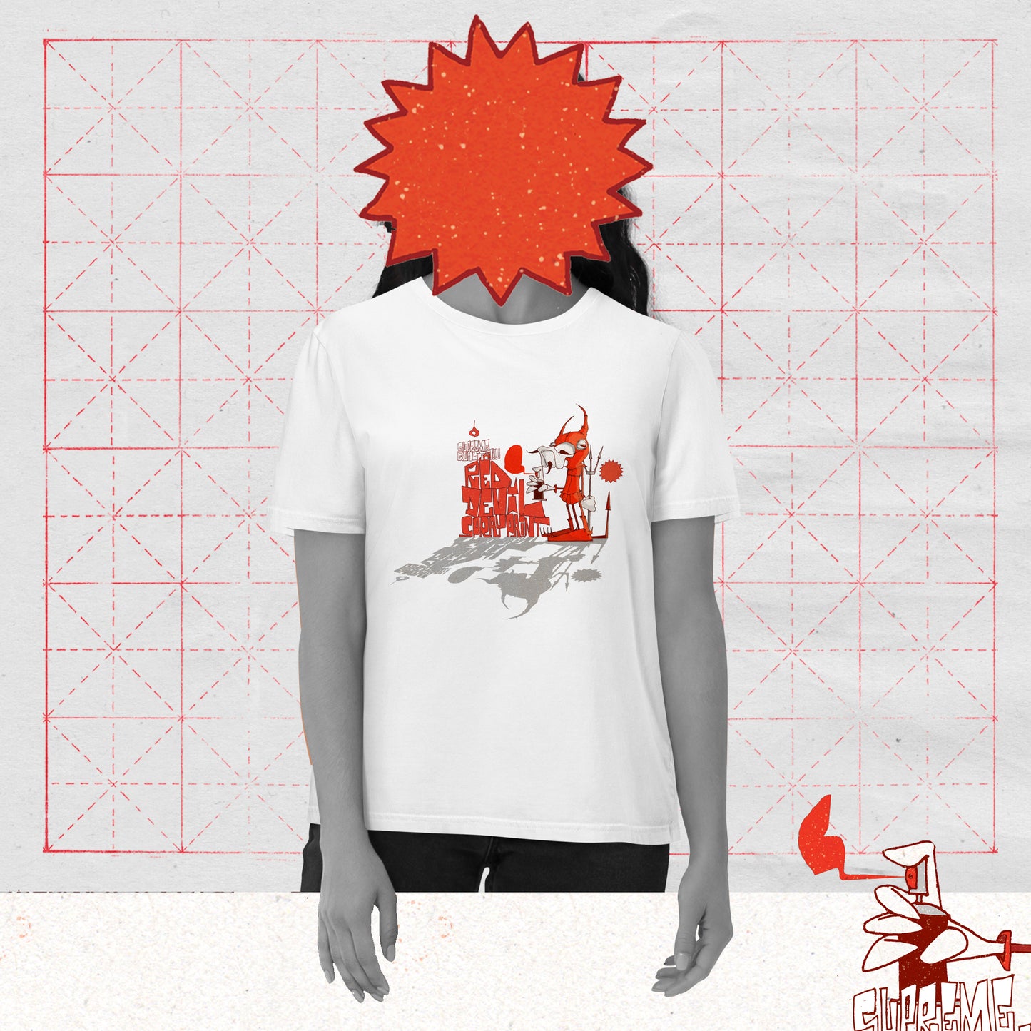 AAA::░RED DEVIL SPRAYPAINT UNISEX TEE SHIRT